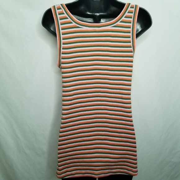 Caslon striped long styled tank top - Picture 4 of 7